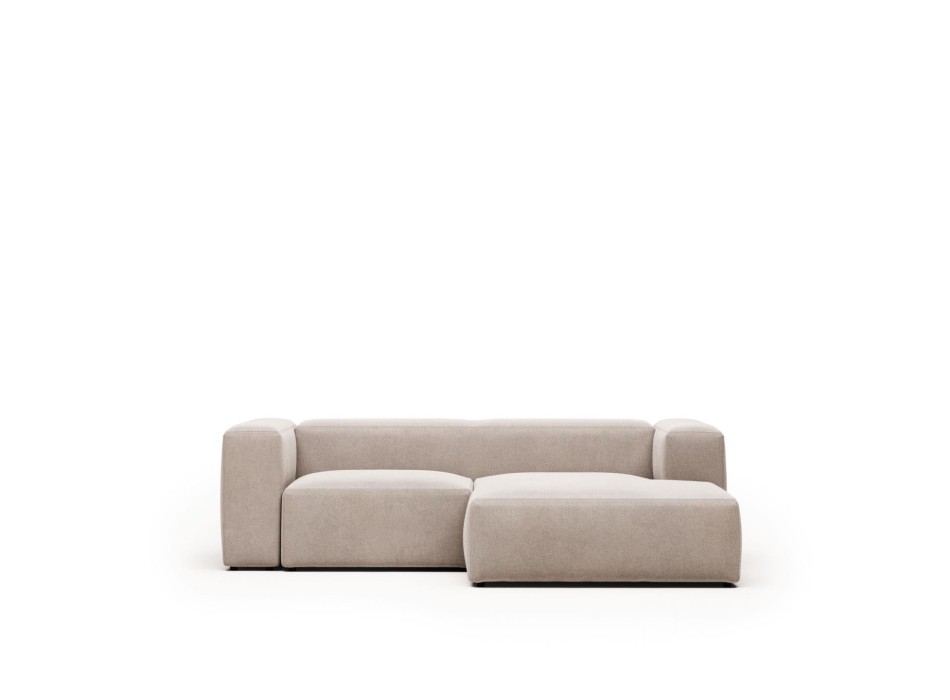 Sofá Blok 2 plazas chaise longue derecha beige 240 cm