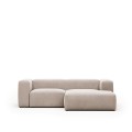 Sofá Blok 2 plazas chaise longue derecha beige 240 cm