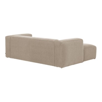 Sofá Blok 2 plazas chaise longue izquierda beige 240 cm