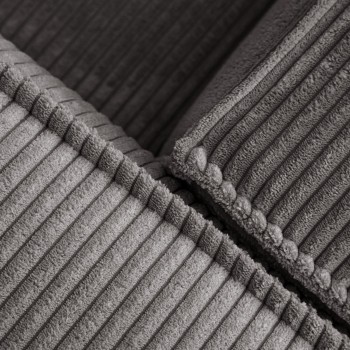 Sofá Blok de 2 plazas con chaise longue izquierda en pana gruesa