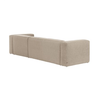Sofá Blok 3 plazas chaise longue derecha beige 300 cm