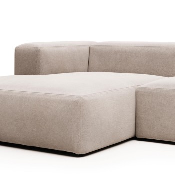 Sofá Blok de 3 plazas con chaise longue izquierda, beige, 300 cm