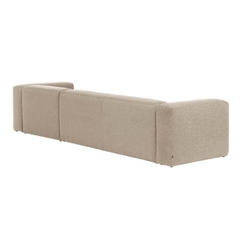 Sofá Blok 4 plazas chaise longue derecha beige 330 cm