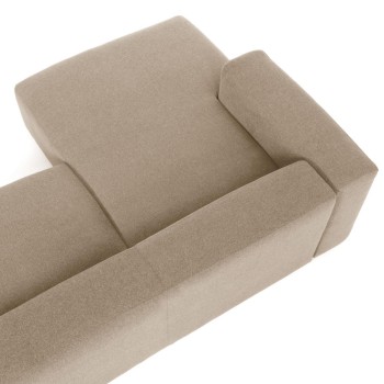 Sofá Blok 4 plazas chaise longue izquierda beige 330 cm