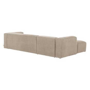 Sofá Blok 4 plazas chaise longue izquierda beige 330 cm