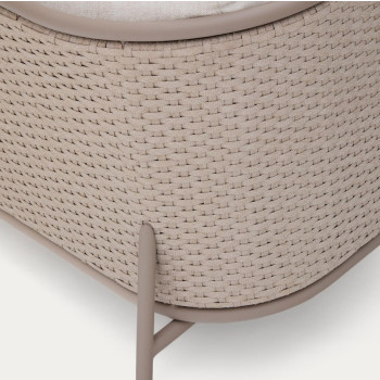 Sofá de exterior Sedalis de 3 plazas en aluminio y cuerda