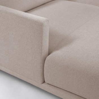 Sofá Galene de 3 plazas con chaise longue izquierda, beige, 254 cm