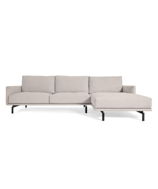 Sofá Galene de 4 plazas con chaise longue derecha, beige, 314 cm FSC Mix Crédito