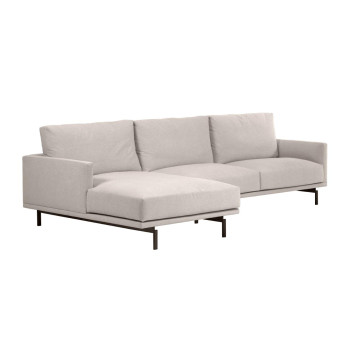 Sofá Galene de 4 plazas con chaise longue izquierda, beige, 314 cm FSC Mix Crédito
