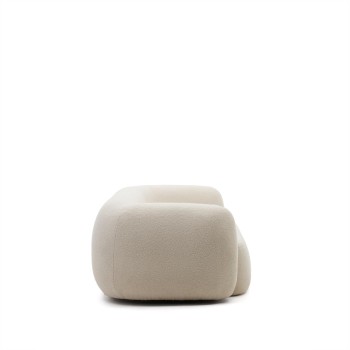 Sofá Martina de 3 plazas en tejido bouclé crudo 