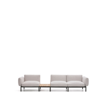 Sofá modular de exterior de 3 plazas con tapizado de Sorells