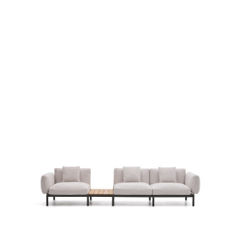 Sofá modular de exterior de 3 plazas con tapizado de Sorells