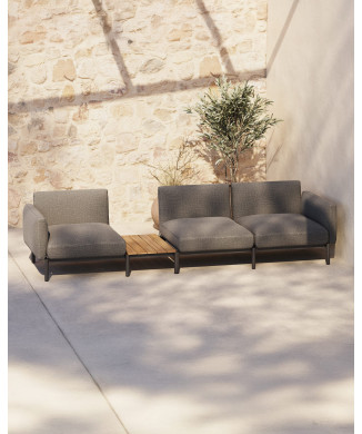 Sofá modular de exterior de 3 plazas con tapizado de Sorells