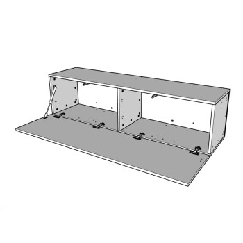 Isoka Elements - Módulo de pared abatible Isoka (ancho: 153,6 cm, alto: 40 cm, profundidad: 39,2 cm), roble natural