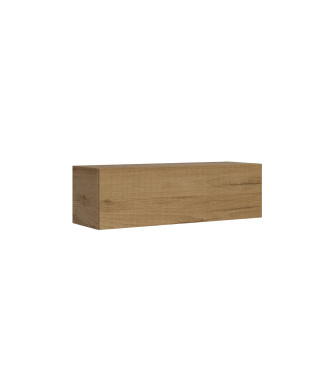 Isoka Elements - Mueble de TV Isoka con organizador de cables, ancho 133,6 cm, alto 40 cm, profundidad 39,2 cm, roble natural