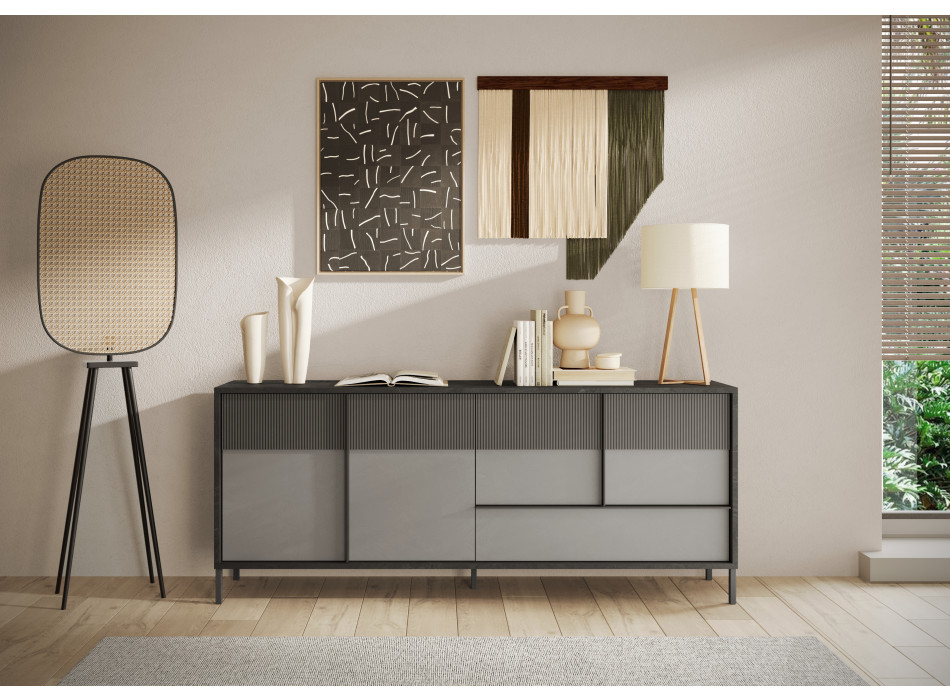 EVEREST - Aparador de 4 puertas y 1 cajón