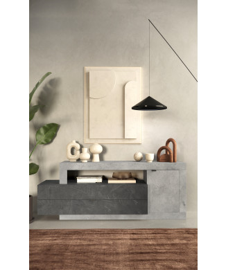 FREEDOM - aparador bajo con 1 puerta y 2 cajones