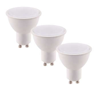 KIT 3 BOMBILLAS LED GU10 6W 490LM 4000K 100° 50X57mm 15000h CRI80