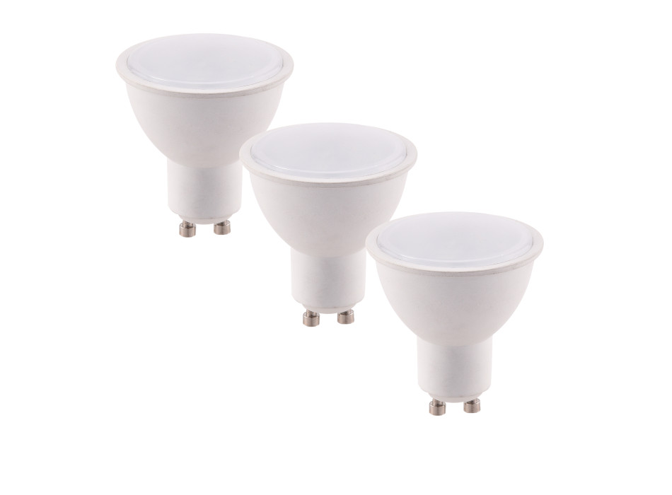 KIT 3 BOMBILLAS LED GU10 6W 490LM 4000K 100° 50X57mm 15000h CRI80