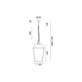 Lámpara de suspensión QUADRO 262.51.OB IL FANALE