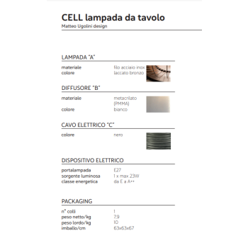 Cell CT612 AM sobremesa interior/exterior Ø57 KARMAN
