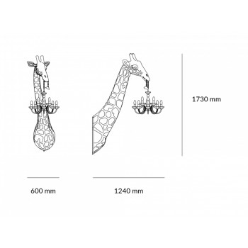 LÁMPARA DE PARED JIRAFA ENAMORADA QEEBOO