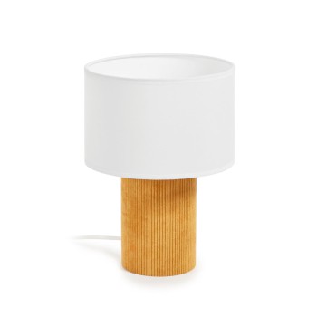 Lámpara de mesa de pana Bianella