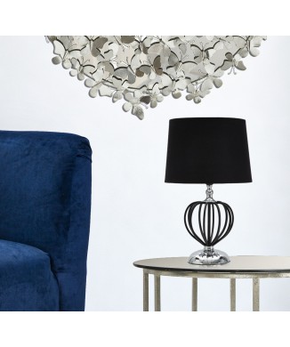 LÁMPARA DE MESA PLATA OSCURO