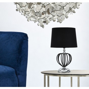 LÁMPARA DE MESA PLATA OSCURO