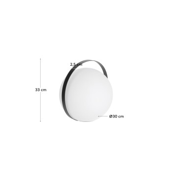 Lámpara de mesa Dinesh con mango de acero negro