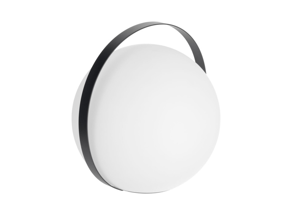 Lámpara de mesa Dinesh con mango de acero negro