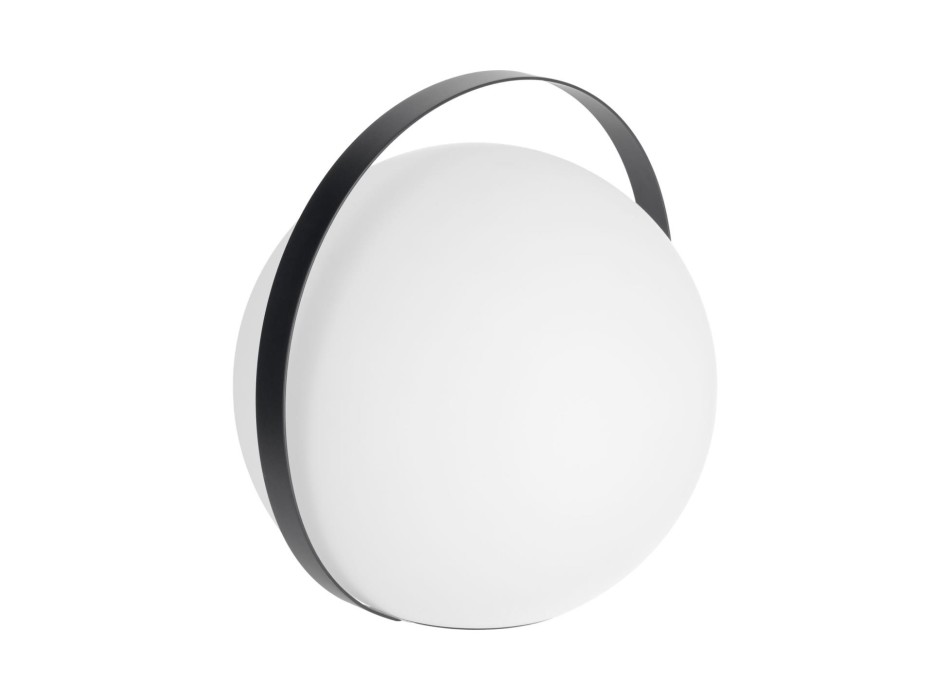 Lámpara de mesa Dinesh con mango de acero negro