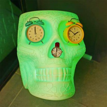 LAMPARA DE MESA Y TABURETE MEXICO CON LED RECARGABLE 70005LED QEEBOO