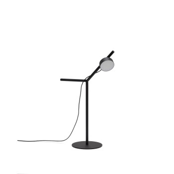 Lámpara de mesa Orey de metal negro con foco multiposición