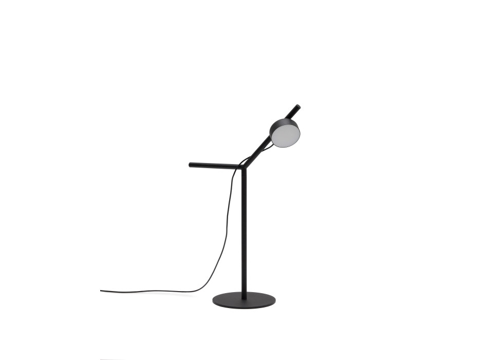 Lámpara de mesa Orey de metal negro con foco multiposición