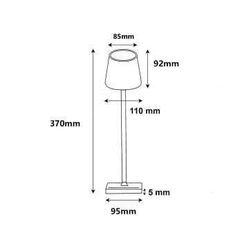 Lámpara de mesa recargable Tecno