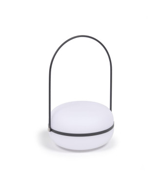 Lámpara de mesa de té en polietileno y metal con acabado