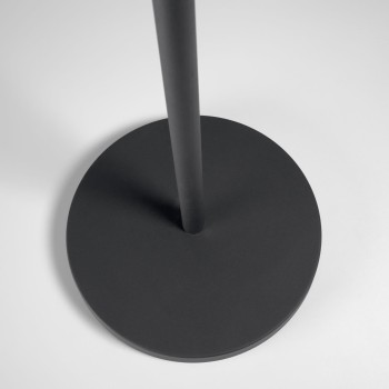 Lámpara de pie de exterior Dinesh en acero negro