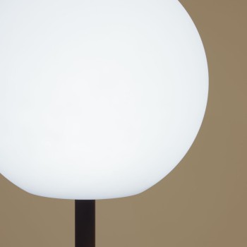 Lámpara de pie de exterior Dinesh en acero negro