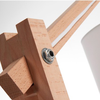 Lámpara de pie Riaz, blanca