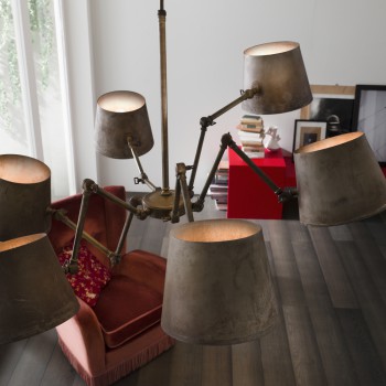 Araña de estilo industrial REPORTER 271.04.OF IL FANALE