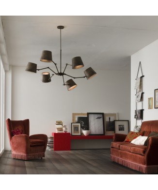 Araña de estilo industrial REPORTER 271.04.OF IL FANALE