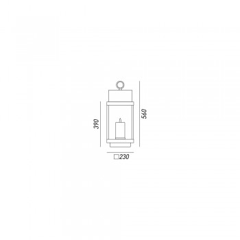 Farol de jardín con vela LINTERNA 265.01.FF IL FANALE
