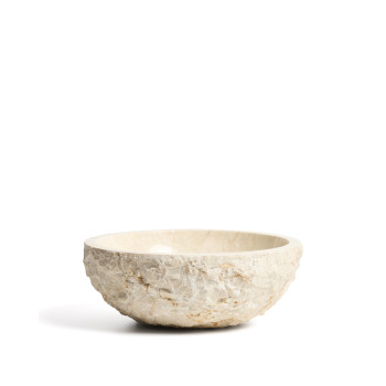 Lavabo sobre encimera Orvane en mármol beige Ø 40 cm