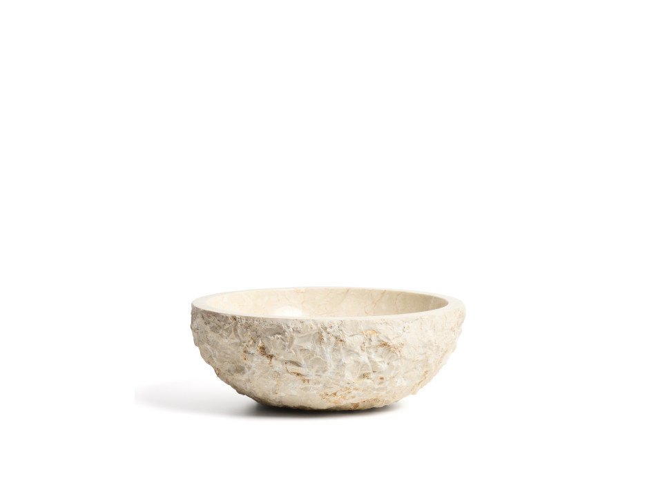 Lavabo sobre encimera Orvane en mármol beige Ø 40 cm