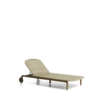 Cuna Alipa de madera maciza de acacia y cuerda.