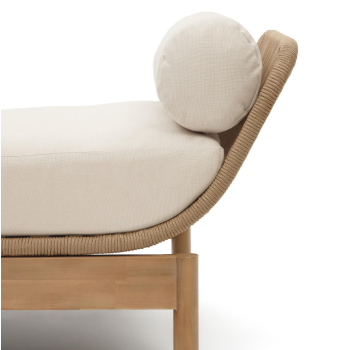 Cuna Catalina beige en cuerda y madera maciza de acacia FSC