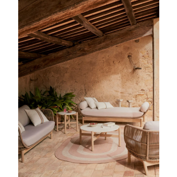 Cuna Catalina beige en cuerda y madera maciza de acacia FSC