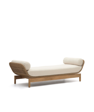 Cuna Catalina beige en cuerda y madera maciza de acacia FSC