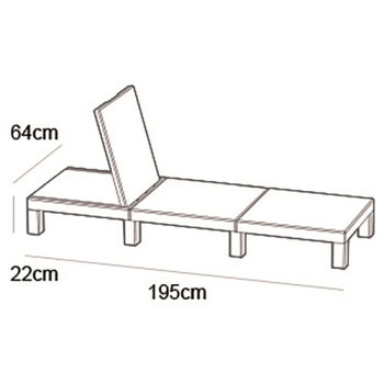 Tumbona KETER DAYTONA DELUXE con cojines